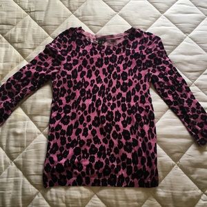 Ann Taylor Purple Leopard Print shirt